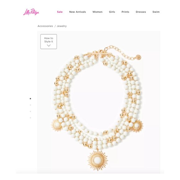 Lilly Pulitzer Sunshine Jungle Necklace New With Tags